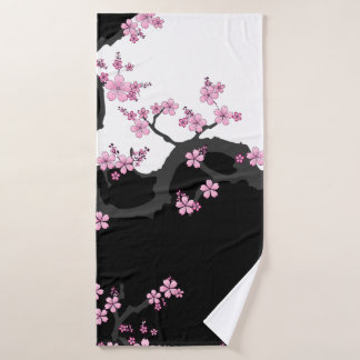 Kimono japonais Sakura noir et blanc