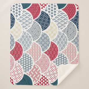 Kimono Line Art: Traditionelles geometrisches Must Sherpadecke