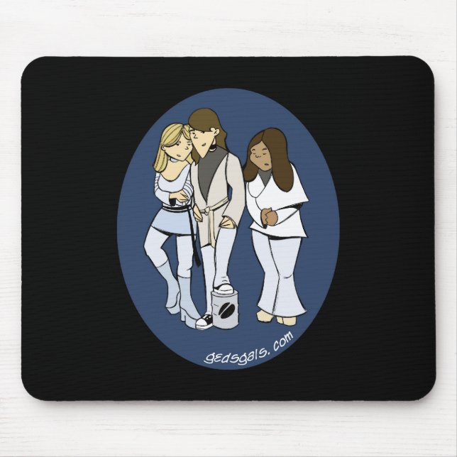 Kimono-Mädchen Mousepad (Vorne)