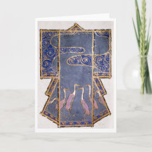 Kimono mit Kranen und japanischem Wassermotiv