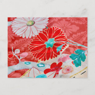 Kimono-Muster Postkarte