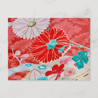Kimono-Muster Postkarte