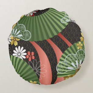 Kimono-Musterkissen Rundes Kissen