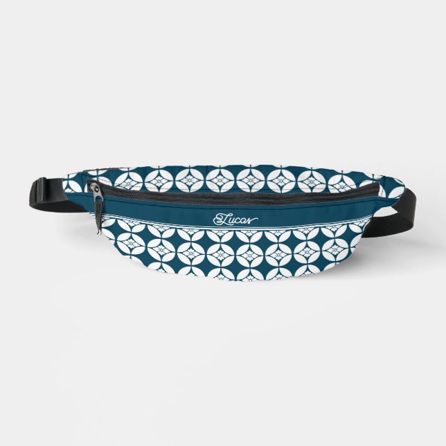 Kimono Mustertaschen | 七 宝 花 菱 Shippo Hanabishi Bauchtasche (Vorderseite)