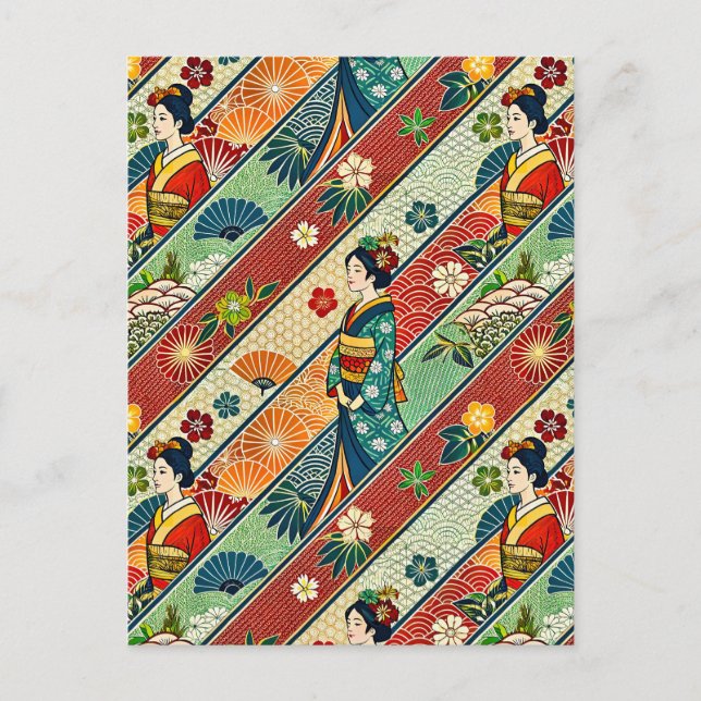 Kimono Postkarte (Vorderseite)