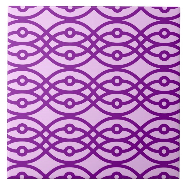 Kimono Print, Lavendel und lila Fliese (Vorderseite)