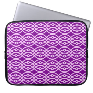 Kimono print, lila und Lavendel Laptopschutzhülle