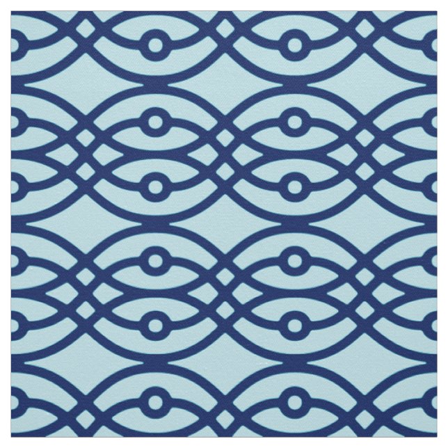 Kimono Print, Marine und hellblau Stoff (Muster)