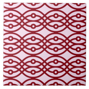 Kimono Print, Rosa und Bordeaux Fliese