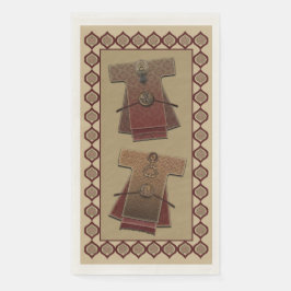 Kimonos Gold und Red Bath Serviette