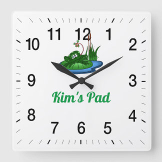 Kims Pad Quadratische Wanduhr