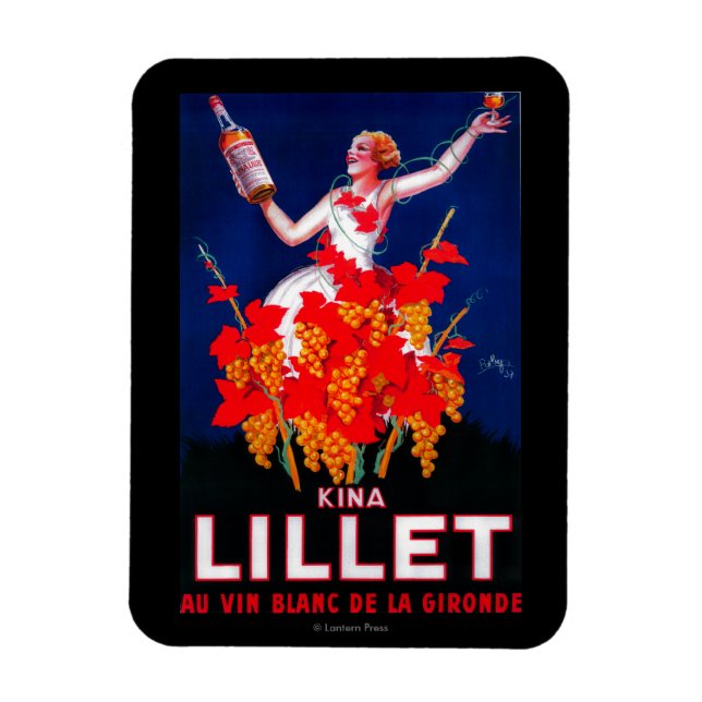 Kina Lillet Vintag PosterEurope Magnet (Vertikal)