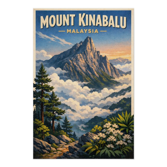  Kinabalu, Malaysia travel Poster (Vorderseite)