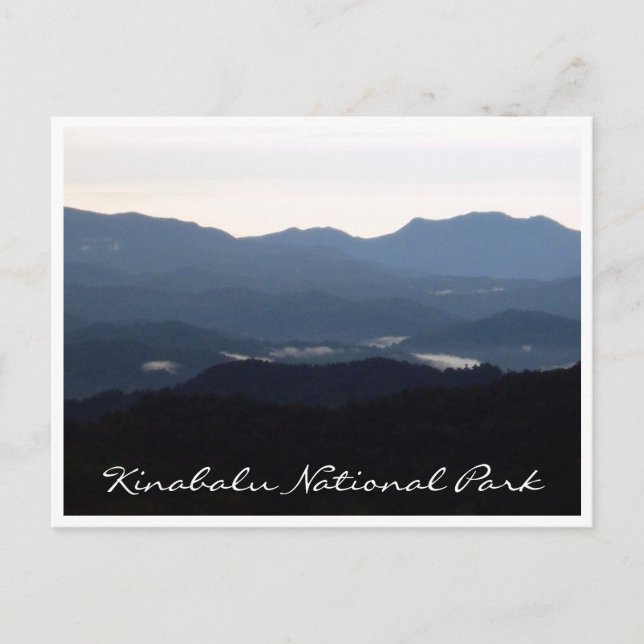 Kinabalu Park Silhouette Postkarte (Vorderseite)