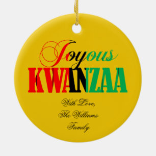 Kinara Candle Colors Joyce Kwanzaa Keramik Ornament