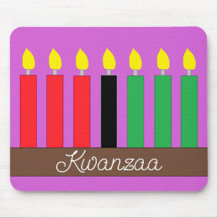 Kinara für Kwanzaa: Lavender Mousepad