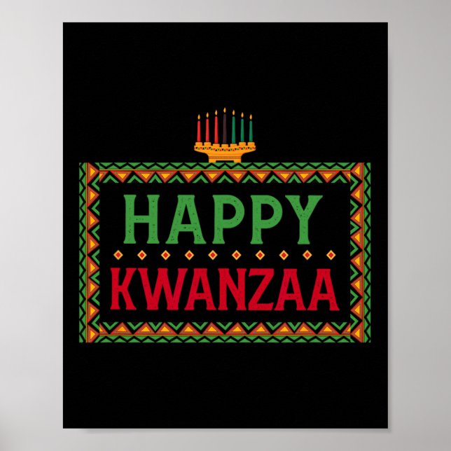 Kinara Seven Candles Principles of Kwanzaa Happy K Poster (Vorne)