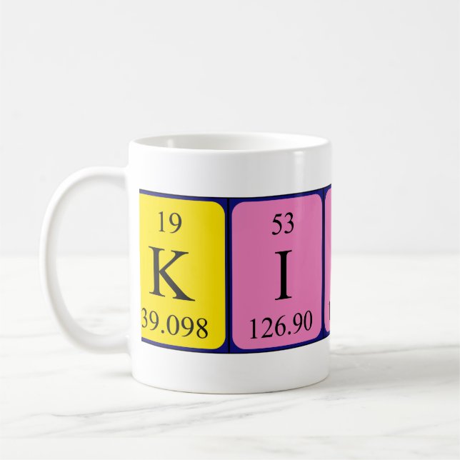 Kincsö périodique nom de table tasse (Gauche)