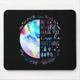 Kind Asl Alphabet American Sign Language Deaf Awar Mousepad