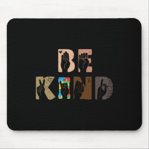 Kind Asl Hand Sign Interpreter Zeichensprache Auti Mousepad