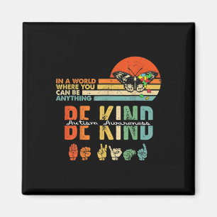 Kind Autismus Bewusstsein Asl Mama Lehrer Kindness Magnet