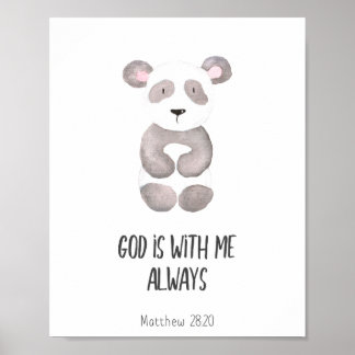 Kind Bibel Verse Gott ist immer mit mir Poster