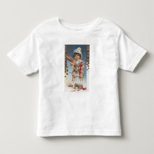 Kind, das Feuerwerke und Rockets hält Kleinkind T-shirt