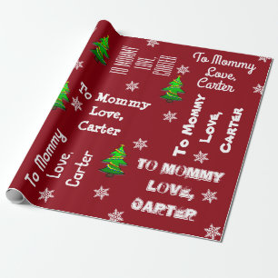 Kind, das Geschenk personalisiertes Weihnachten Geschenkpapier