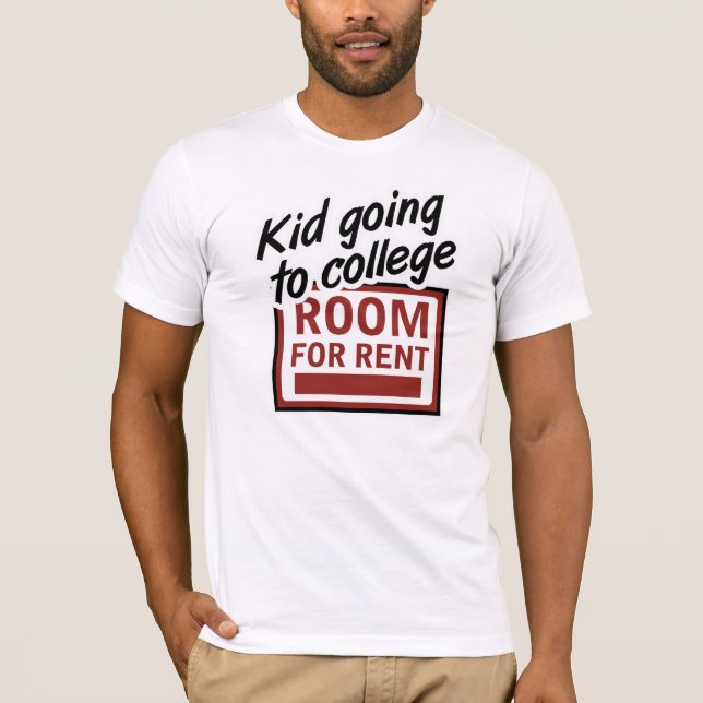 Kind, das zum Uni-Raum für Miete geht T-Shirt (Vorderseite)