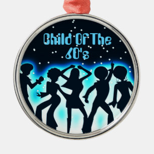 Kind der 60er Jahre Aquamarin Ornament Aus Metall