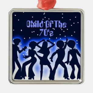 Kind der 70er Jahre blau Ornament Aus Metall