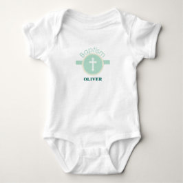 Kind der Taufe Gottes, neutrales Grün des Geschlec Baby Strampler