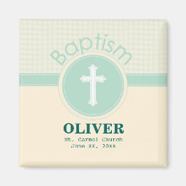 Kind der Taufe Gottes, neutrales Grün des Geschlec Magnet