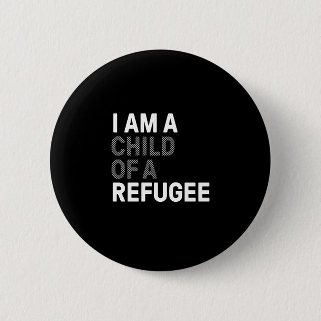 Kind des Flüchtlings-Buttons Button (Vorderseite)