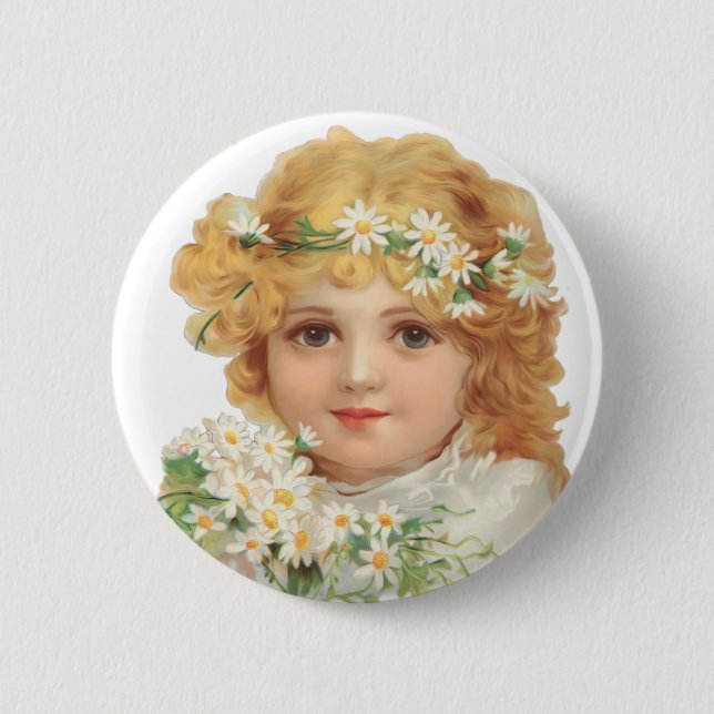 Kind des Frühlings Button (Vorderseite)