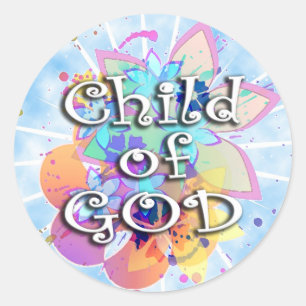 Kind des Gottes, Pastell Runder Aufkleber