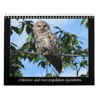 Kind-Freie und Überbevölkerungs-Zitate Kalender