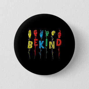 Kind-Gebärdensprache Handautismus Sensibilisierung Button
