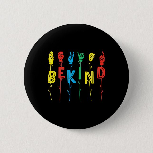 Kind-Gebärdensprache Handautismus Sensibilisierung Button (Vorderseite)