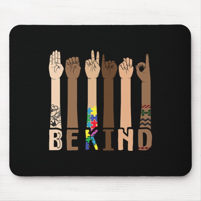 Kind-Gebärdensprache-Handgesprächslehrer interpret Mousepad (Vorne)