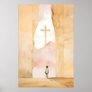 Kind Gottes Aquarell Christliche Kinderzimmer Kuns Poster