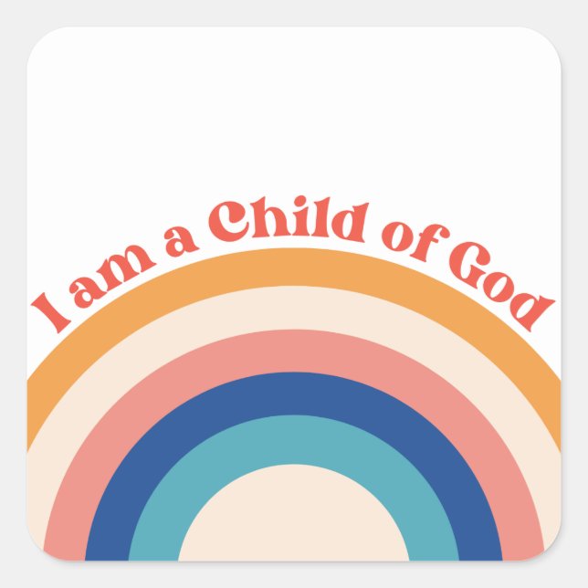 Kind Gottes Christliche Aufkleber | Regenbogen (Vorderseite)