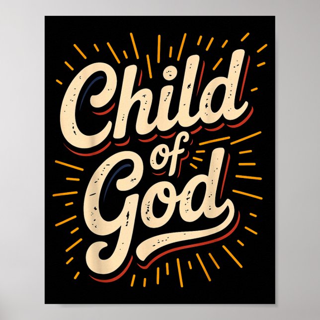 Kind Gottes Christlicher Glaube  Poster (Vorne)
