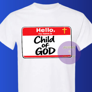 Kind Gottes - Namensschild T-Shirt