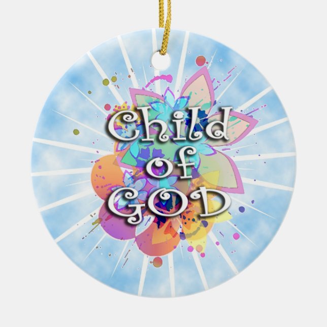 Kind Gottes, Pastel Keramikornament (Vorne)