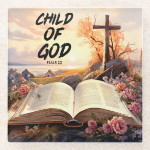 Kind Gottes Psalm 23 Bibel Glasuntersetzer