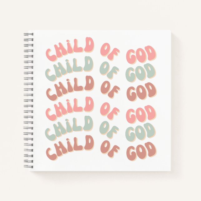 "Kind Gottes Retro Journal" Notizbuch (Vorderseite)