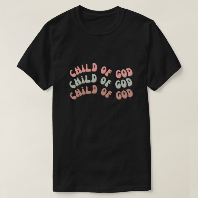 Kind Gottes Retro Waves T-Shirt (Design vorne)