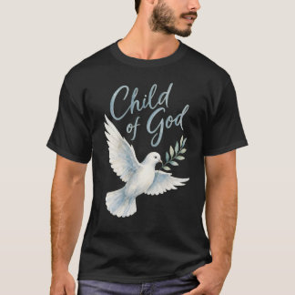 Kind Gottes Wasserfarbe Taube Olivenzweig Christia T-Shirt