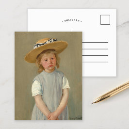 Kind in einem Strohhut | Mary Cassatt Postkarte